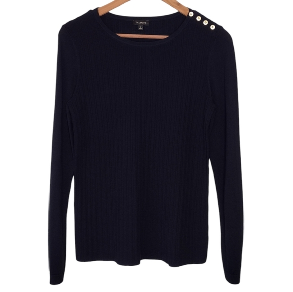 Talbots Women's Ribbed Knit Pullover Long Sleeve Crewneck Sweater Size S - Picture 1 of 13